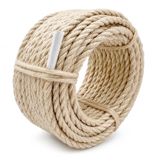 Sisal Rope for Cat Tree 5/32 Inch x 50 ft Scratcher Twine - size: 5/32" × 50FT