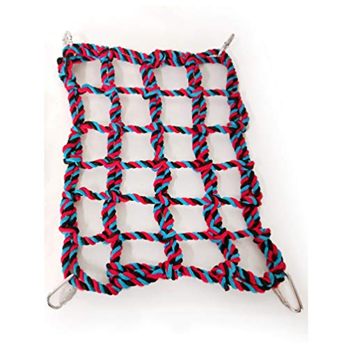Litewoo Bird Rope Climbing Net Swing Grid Hammock for Parrot Rat Cage, M - color: M: 9.84 x 12.60inch/ 25 x 32cm