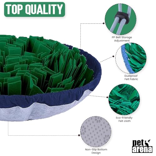 PET ARENA Adjustable Snuffle Mat for Dogs Puzzle Feeder Toy - color: Green