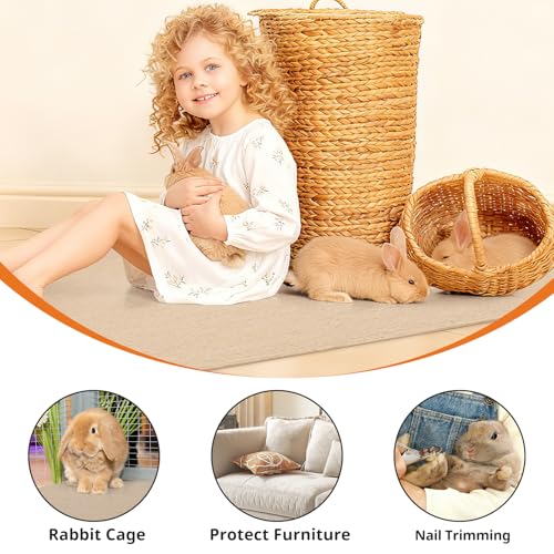 15.7 x 39.3 Inch Self-Adhesive Rabbit Scratch Mat, Cut-to-Fit