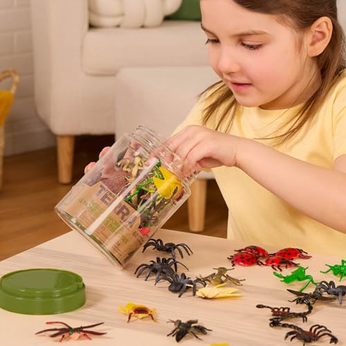 Terra by Battat Insect World Bug Toys, 60 Mini Figures in Tube, Insects - style: 60pcs Insects & Bugs