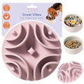 Great Vibes - Silicone Slow Feeder Insert for 6 Inch+ Dog Bowl (Mauve) - color: Mauve