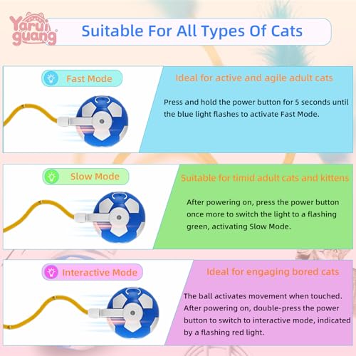 Cat Enrichment Toy, Chase Toy for Bored Indoor Adult Cats - color: C -Blue