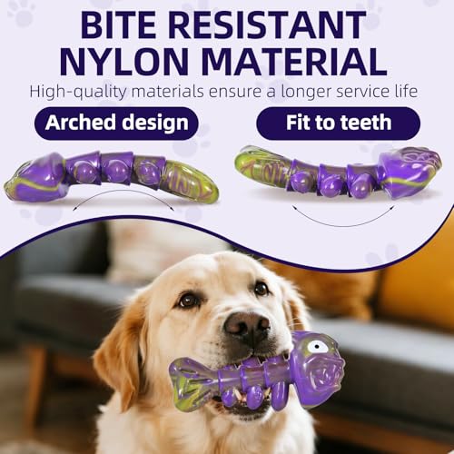 Dog Chew Toy Durable and Indestructible - color: Purple
