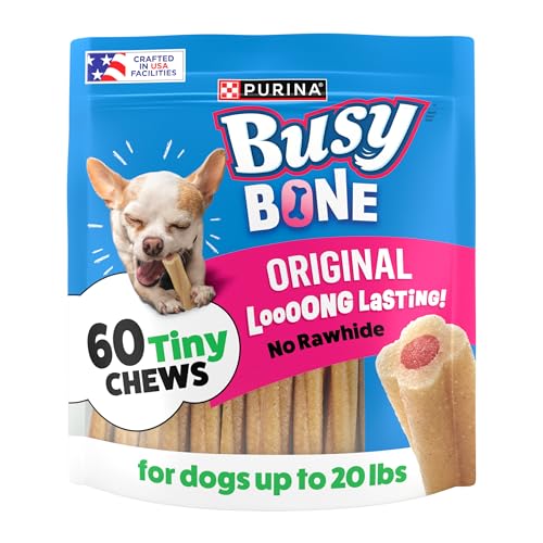 Purina Busy Bone Tiny Toy Breed Dog Chew Treats, Original, 60 ct Pouch - size: 60 Count (Pack of 1)