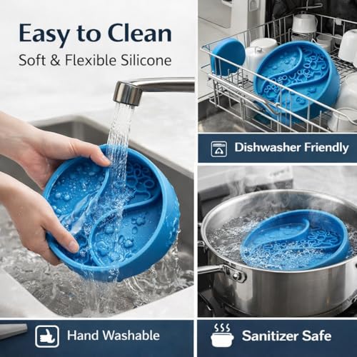 2026 New Silicone Slow Feeder Pet Bowl – 1.8 in Deep Slow-Eat Dog & Cat Bowl with Strong Suction Base, Dry & Wet Food Separation, 2–3 Cups Capacity, Easy Clean Non-Slip Design,BPA-Free - color: Sage Green