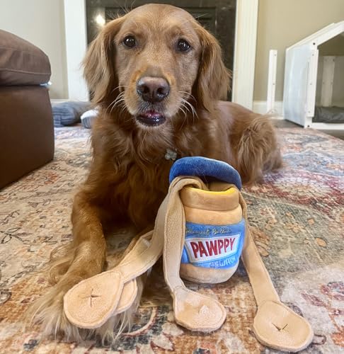 CHEWFFON Interactive Dog Enrichment Toy, Crinkle & Snuffle Puppy Toys - style: Peanut Butter