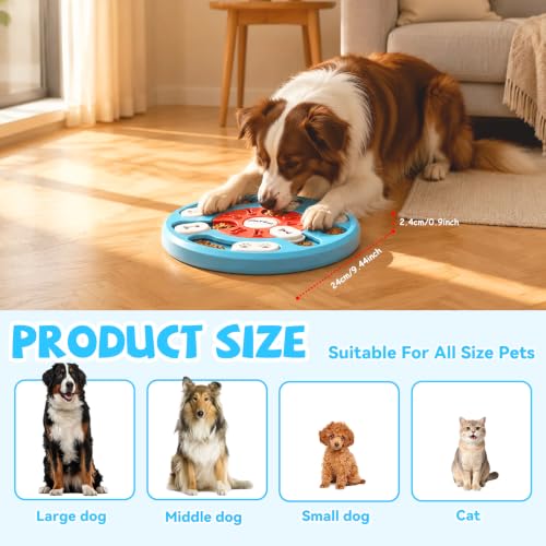 WinTour Dog Puzzle Toy,Snack-Dispensing Mental Stimulation and Brain Treat Puzzle Toys for Dogs,Interactive Dog Toys for Small Medium Large Dogs Cats,Non-Slip & Easy to Clean