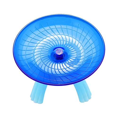 Litewoo Hamster Flying Saucer Silent Running Wheel for Gerbil Rat, Blue - color: Dark Blue