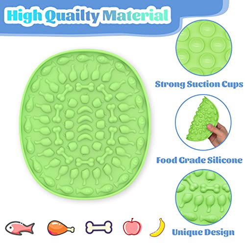Lick Mat for Dogs & Cats, 3-Pack Slow Feeder Lick Pad with Suction Cups, Anxiety Relief, BPA Free, Dishwasher Safe