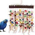 20.5"X 11" Large Bird Parrot Chewing Toy-Natural Wooden Parrot Tearing Toys - color: Natural