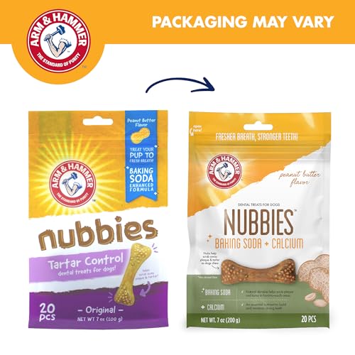 Arm & Hammer Nubbies Dental Treats, Chicken Flavor, 20 Count Bag, 4-Pack - size: 7 Ounce (Pack of 4)