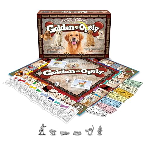Late for the Sky Golden Retriever-Opoly Board Game, Strategy Fun