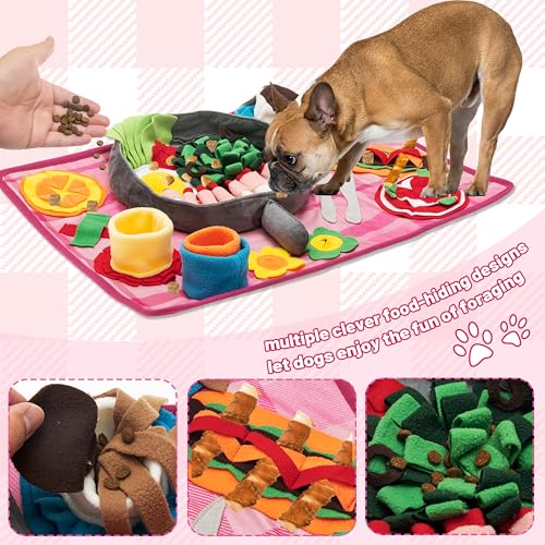 Dog Snuffle Mat, Washable Interactive Slow Feeder & Foraging Toy