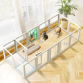 FXW AuraSpace Clear Acrylic Indoor Dog Playpen, 30" H, 16 Panels, White - color: White, size: 30"H