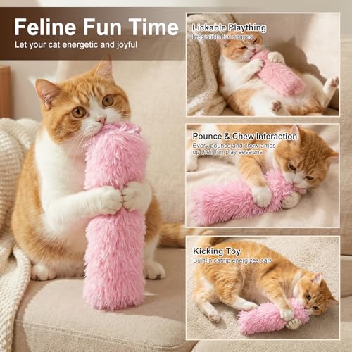 Cat Toys Pillows 6Pcs Catnip Kicker Toys for Cats Promotes Kitty Exercise - color: ZH-01