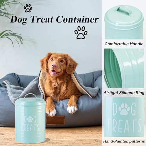 Dog Treat Container Airtight, 9.1''Hx5.5''W, 10 Cup Capacity (Green) - color: Green - Single