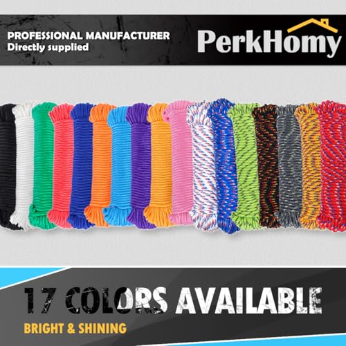 90 ft 1/4 inch (7mm) Polyester Rope (Nylon - Like Durability) Poly Flag Pole Clothes Line Camping Utility Good for Tie Pull Swing Climb Knot (Blue) - color: Blue, size: 1/4" x 90'