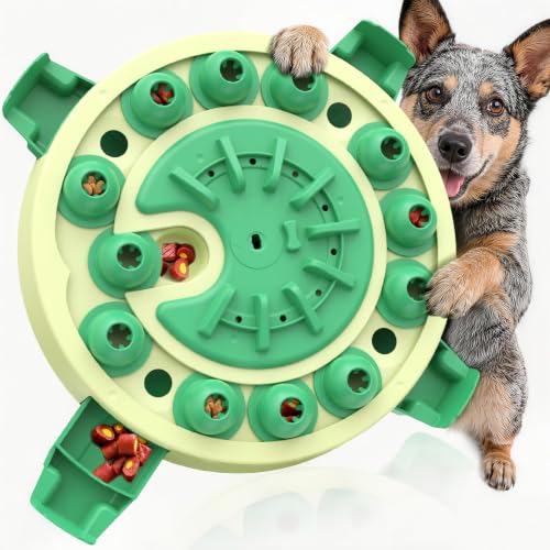 KADTC Large 3-Level Dog Puzzle Toy, Mental Stimulation Games for Smart Dogs - color: Green