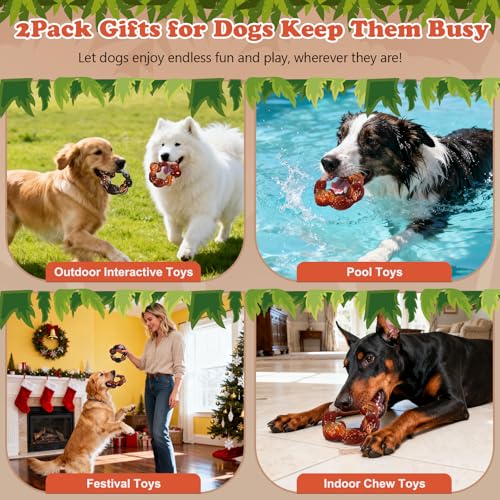 Gorilla 2Pack Indestructible Dog Chew Toys for Aggressive Chewers - color: Brown