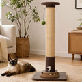 36" Cat Scratching Post, Extra-Thick Natural Sisal Scratcher Post