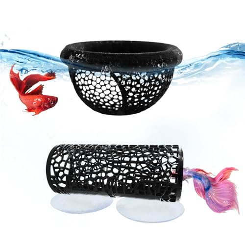 Little Fish Hammock and Little Fish Swimming Tunnel 2-Piece Set Aquarium Small Animal Animal Toys (Black) (Style 1)