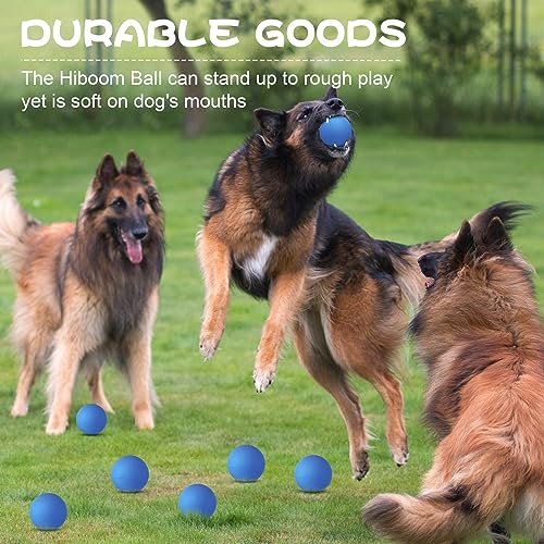 Hiboom 15 Pack Natural Rubber Dog Tennis Balls for Fetch, Blue - color: Blue