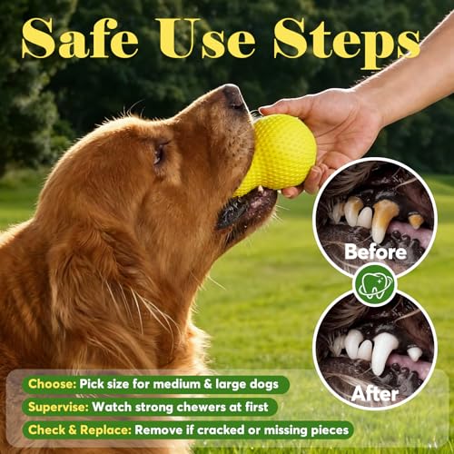 Kimee Natural Rubber Dog Chew Toys Dog Toys for Aggressive Chewers Gourd - color: Yellow-Gourd