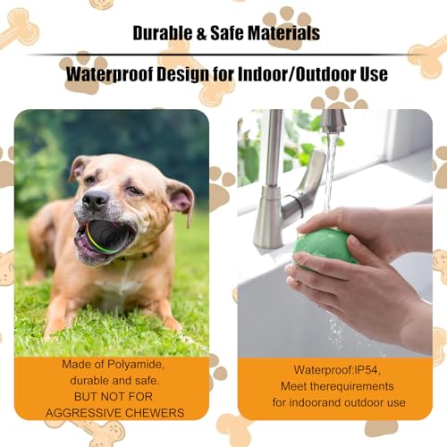 Valentines Day Gifts Interactive Dog Toys Dogs Ball,Moving Dog Toy with Touch Activated,Anti Boredom Dog Toys for Small Medium Dogs,Tough Motion Activated Automatic Vibrating Dog Ball - color: T01-Green