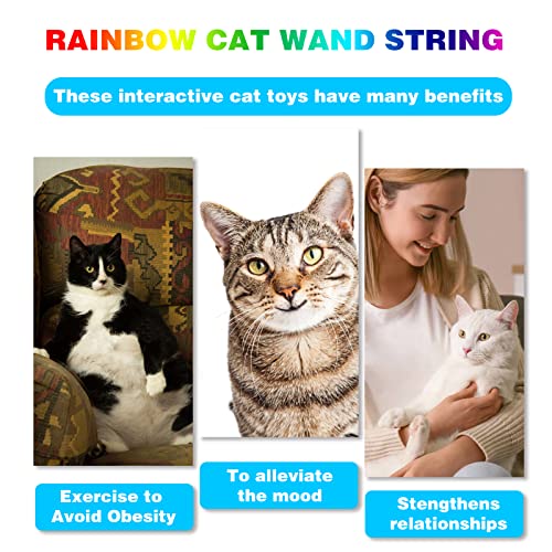 Cat Wand Toys Interactive Kitten Toys for Indoor Cats-2Pcs - size: 2 PCS
