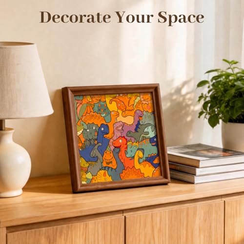 DIY Colorable Wooden Dinosaur Puzzle Frame, Arts and Crafts Toys for Kids - color: Dinosaur
