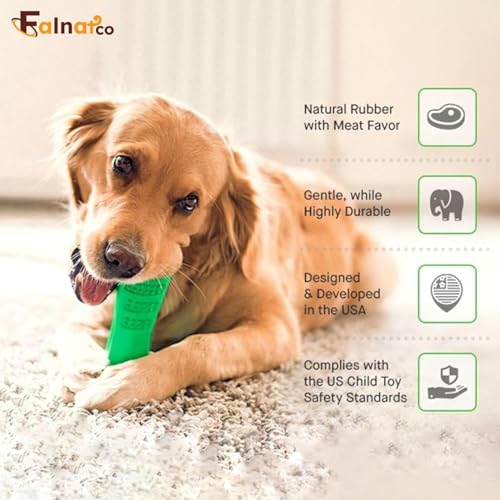 Dog Chew Toy Toothbrush Stick for Aggressive Chewers, Interactive Dog Toy - color: Green, size: L