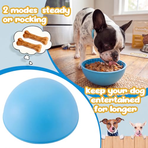 Patelai 2 Pcs Dog Lick Bowl, Slow Feeder Bowl for Dogs, Blue, Orange, Bone - color: Blue, Orange