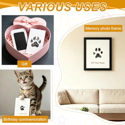 2 Set Paw Print Kit 5.7"x4.1" Paw Print Impression Bright Pink - color: Bright Pink