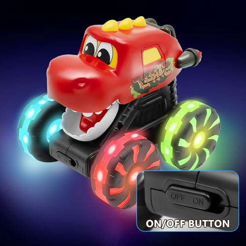 Intoypad Red Chomping Dino Monster Truck Toy – Press and Go Car Truck - color: Red