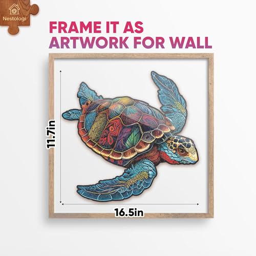 Sea Turtle Wooden Jigsaw Puzzle 150 Pieces - color: Turtle