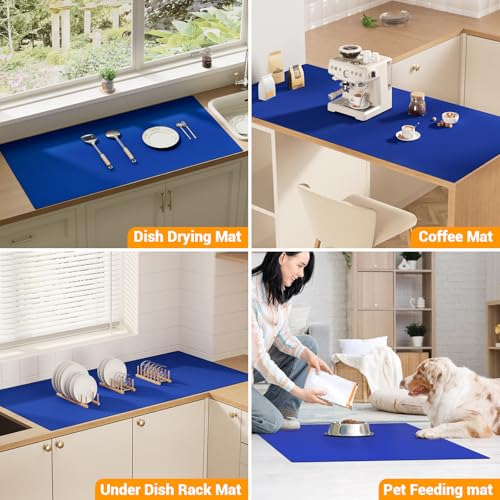 Silicone Protector Mat 47x24 Inch,Blue - color: Bule