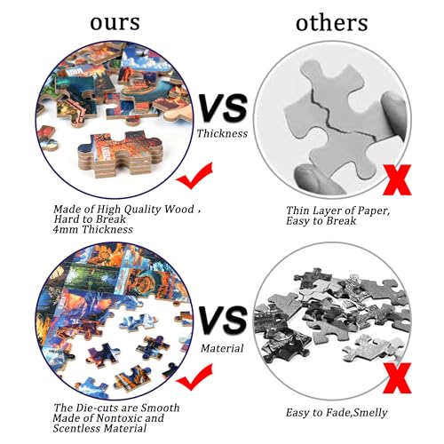 LELEMON Nation Park Jigsaw Puzzles in a Metal Box 100 Pieces World Park Jigsaw Puzzle for Adults Kids Ages 4-8 Children Learning Educational Puzzles Toys - color: Park