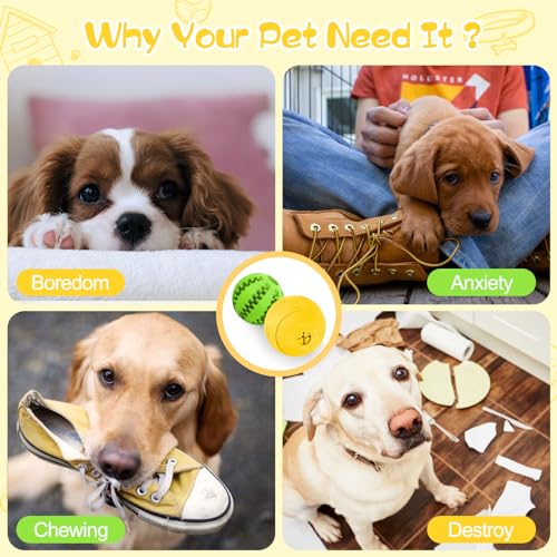 HIPPIH Dog Puzzle Toy 2 Pack, Interactive Dog Toys for Treat Dispensing - color: Green+Yellow