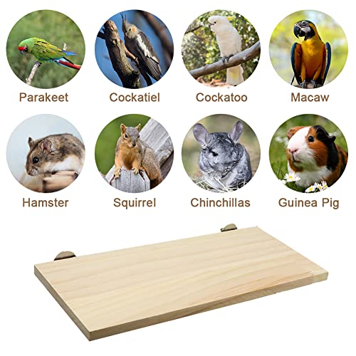 Litewoo Parrot Bird Wood Perch Platform Large Stand Shelf for Budgie, 1PC - size: 1PC