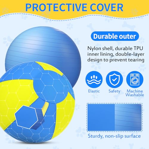 Herding Ball for Dogs with 1000D Oxford Cover, 18 Inch Interactive Dog Ball Toy with Handles, Anti Burst Heavy Duty Toy for Medium Breeds, Australian Shepherds, Border Collies, Agility Training