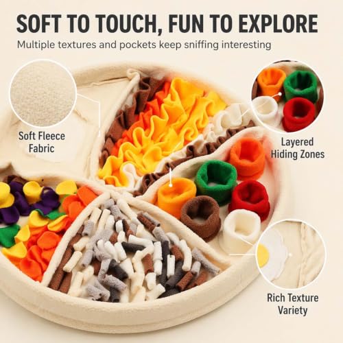 GROZY Snuffle Mat for Dogs & Cats, Interactive Foraging Slow Feeder Mat