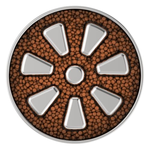 Feedoo Slow Feeder Dog Bowl 4-Cup, Double-Wall Stainless Steel, 2-Pack - color: Spiral-2Pack, size: XL 4~4.5Cups