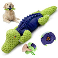 Dog Chew Toys for Small and Medium Breeds, Squeaky Dog Toys Plush, Interactive Dog Toys to Keep Them Busy, Alligator Dog Puzzle Toy, Dogs Dental Chew, Beef Flavored Chew Toy, Dogs Birthday Toy- Green