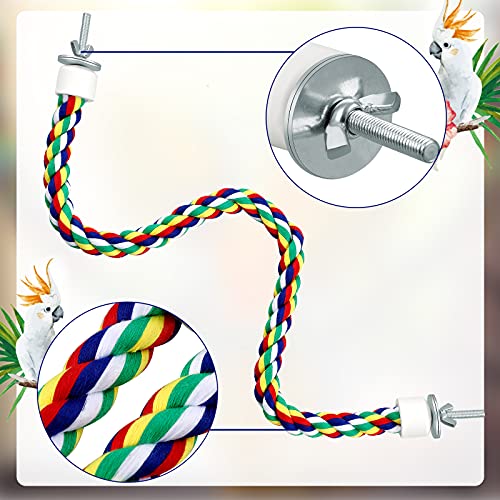 2 Pcs Bird Rope Perches Climbing Rope Bird Cage Accessories, 21.6 Inch - size: 21.6 Inch
