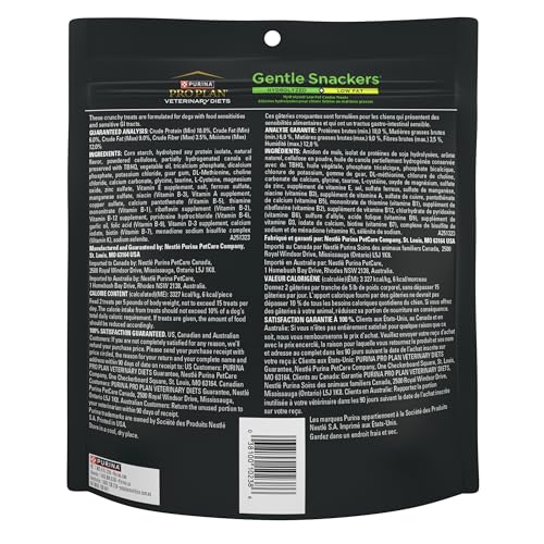 Purina Pro Plan Veterinary Diets Gentle Snackers Dog Treats, 8 oz Pouch - size: 8 Ounce (Pack of 1)