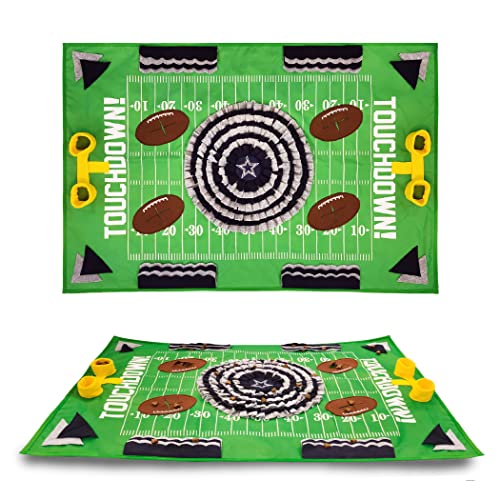 NFL Dallas Cowboys Dog Snuffle Mat – Interactive Pet Slow Feeder, Football Field Design Food Puzzle Toy for Dogs & Cats, Foraging Activity Mat for Smarter Feeding - color: Dallas Cowboys