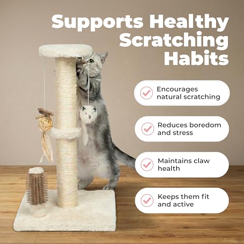 Best Pet Supplies Catify Cat Scratching Post - Beige H: 33" - color: Beige Scratching Post - H: 33"