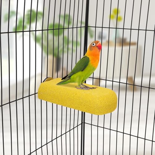 Hypeety Bird Beak Grinding Stone Cage Calcium Mineral Paw Grinding Block - color: Perch Stand