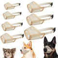 LUCKYPAW Mesh Dog Muzzle Suits for Small Medium Large Dogs Dog Muzzle Set - size: Full Size 7 PCS(XXS-XXL)